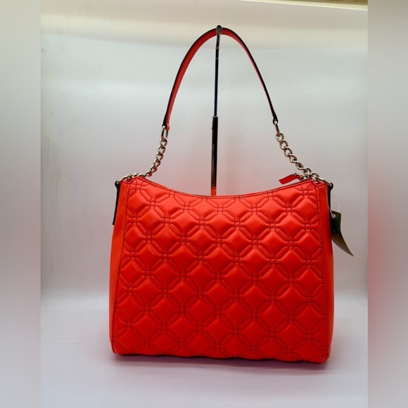 NWT Kate‎ Spade Astor Court Aurelia Flo Coral Quilted Shoulder Bag - Picture 4 of 9